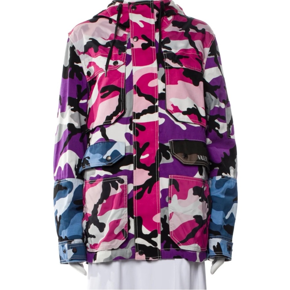 Valentino Multicolor Camouflage Utility Jacket
